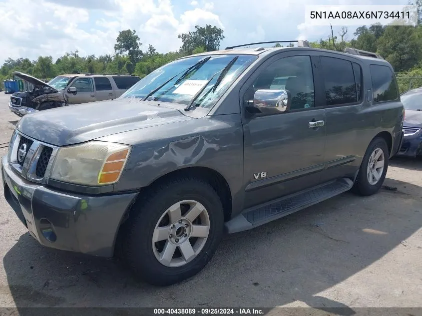 2006 Nissan Armada Le VIN: 5N1AA08AX6N734411 Lot: 40438089