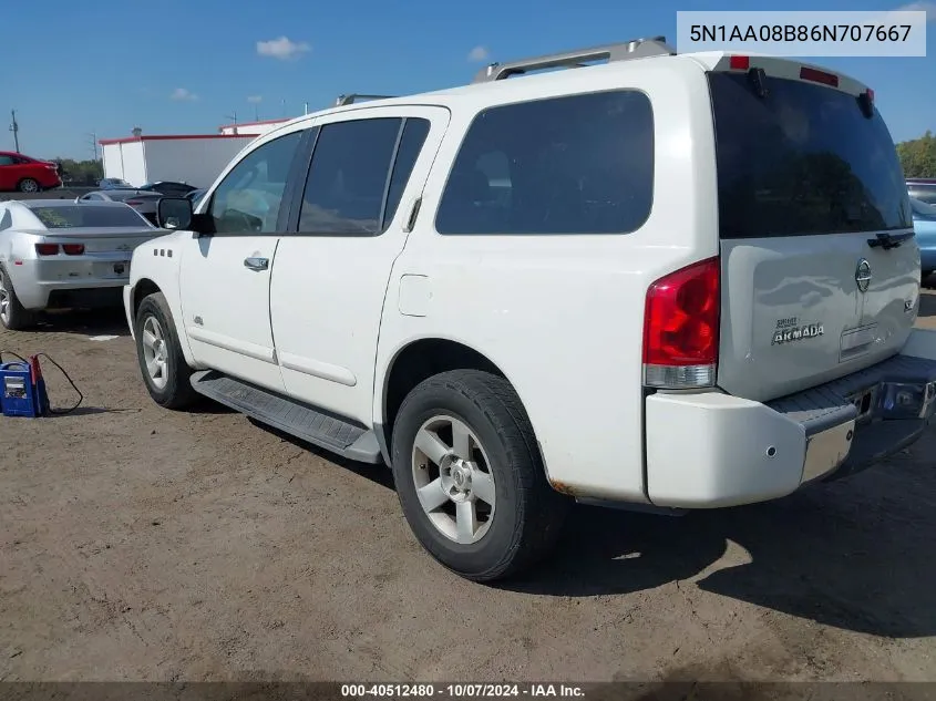 5N1AA08B86N707667 2006 Nissan Armada Se