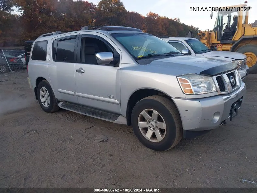 2006 Nissan Armada Le VIN: 5N1AA08B66N718022 Lot: 40656762