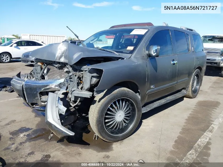 2006 Nissan Armada Le VIN: 5N1AA08A56N721727 Lot: 40668819