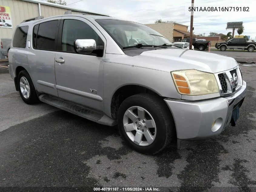 2006 Nissan Armada VIN: 5N1AA08A16N719182 Lot: 40791187