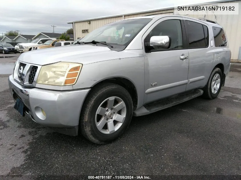 2006 Nissan Armada VIN: 5N1AA08A16N719182 Lot: 40791187