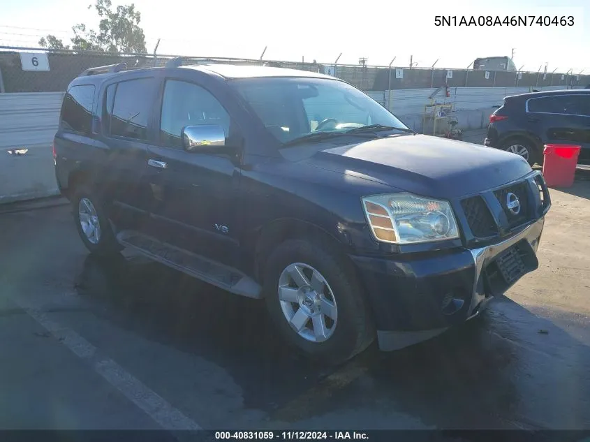 5N1AA08A46N740463 2006 Nissan Armada Se