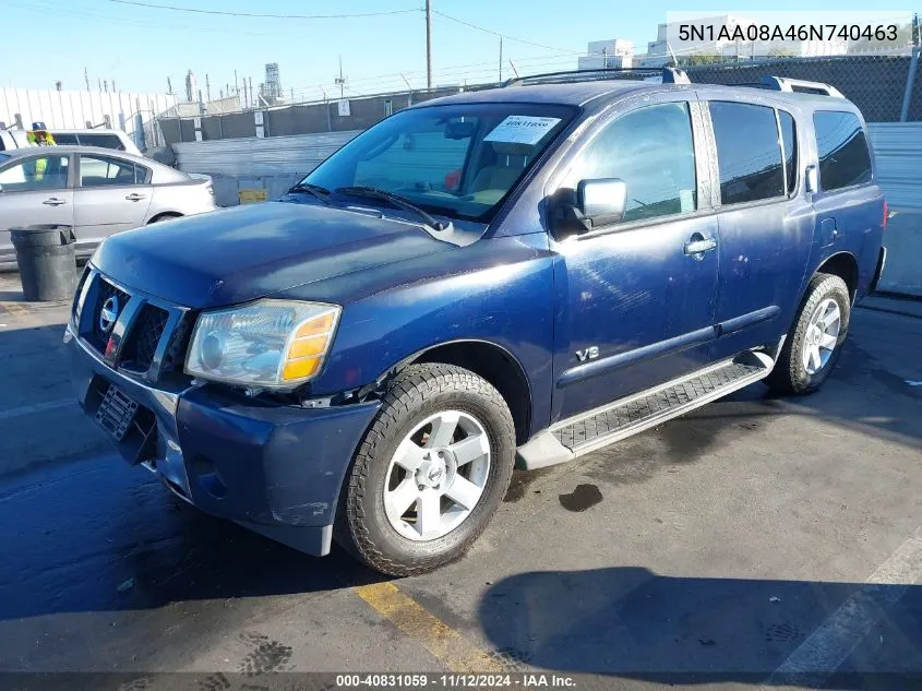 5N1AA08A46N740463 2006 Nissan Armada Se