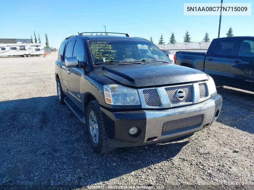 2007 Nissan Armada Se/Le VIN: 5N1AA08C77N715009 Lot: 12089873