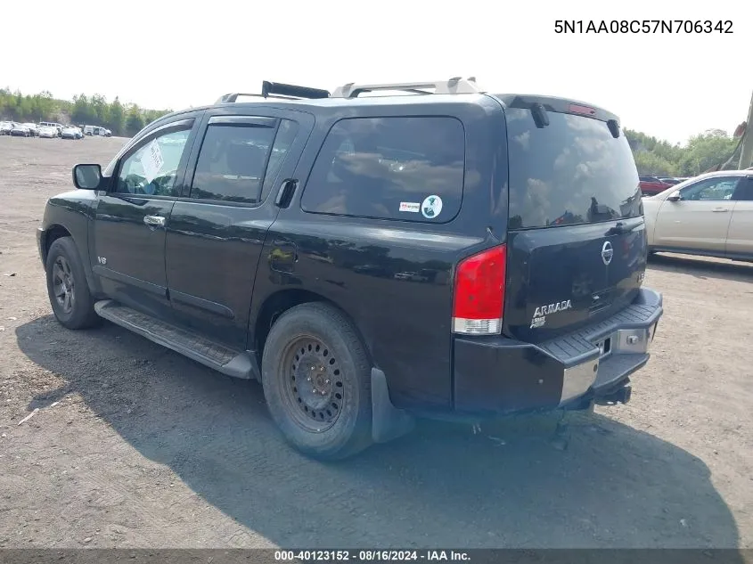 5N1AA08C57N706342 2007 Nissan Armada Le