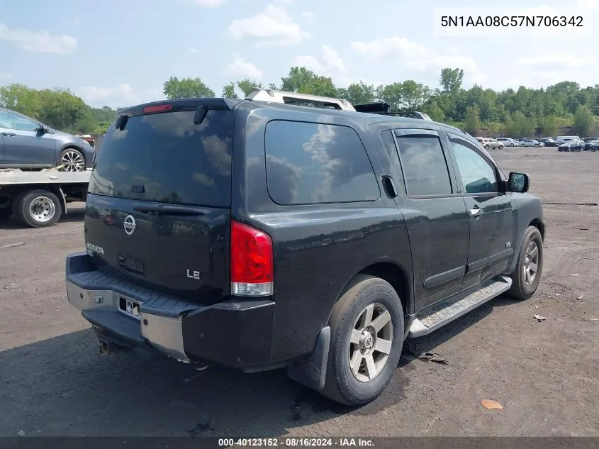 5N1AA08C57N706342 2007 Nissan Armada Le