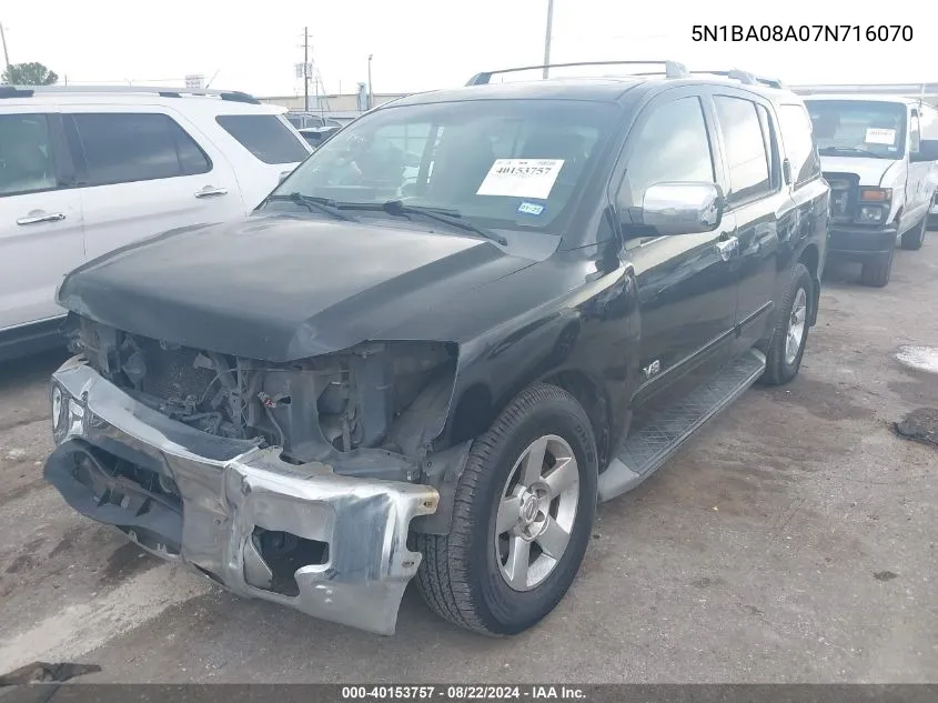 5N1BA08A07N716070 2007 Nissan Armada Se