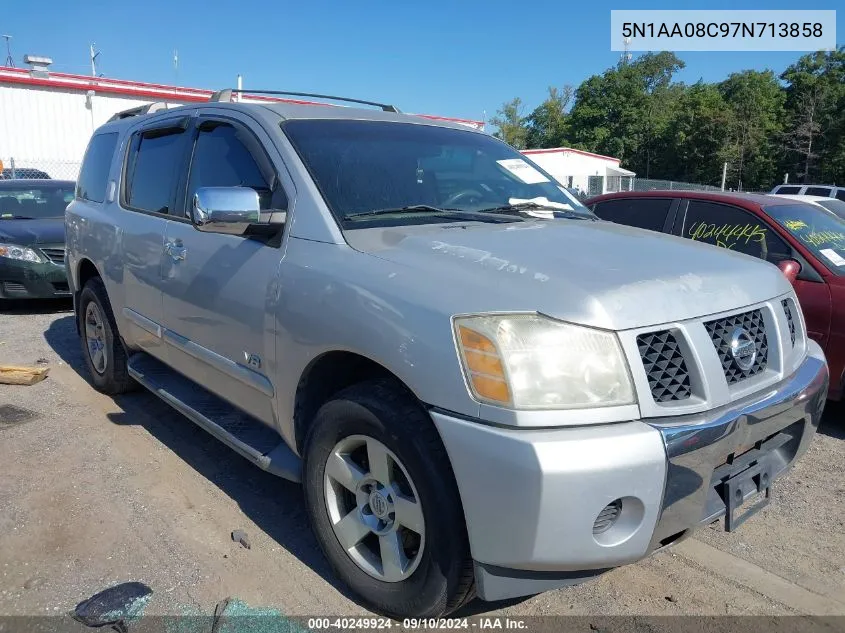 2007 Nissan Armada Se/Le VIN: 5N1AA08C97N713858 Lot: 40249924