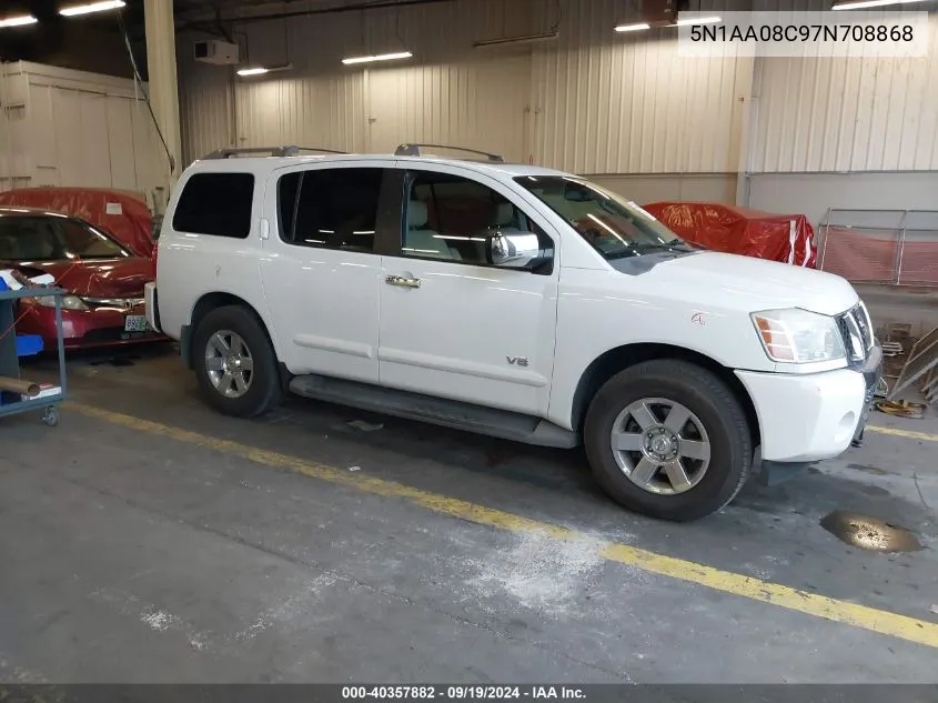 2007 Nissan Armada Le VIN: 5N1AA08C97N708868 Lot: 40357882