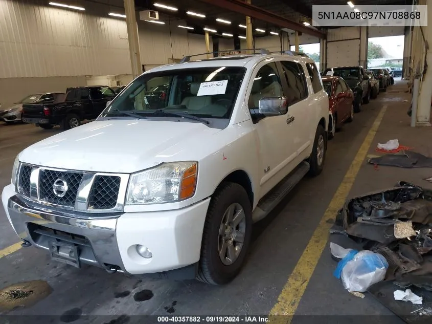 2007 Nissan Armada Le VIN: 5N1AA08C97N708868 Lot: 40357882