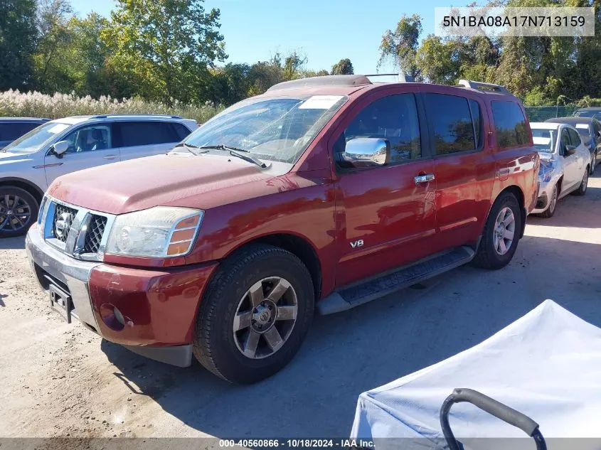 2007 Nissan Armada Le VIN: 5N1BA08A17N713159 Lot: 40560866