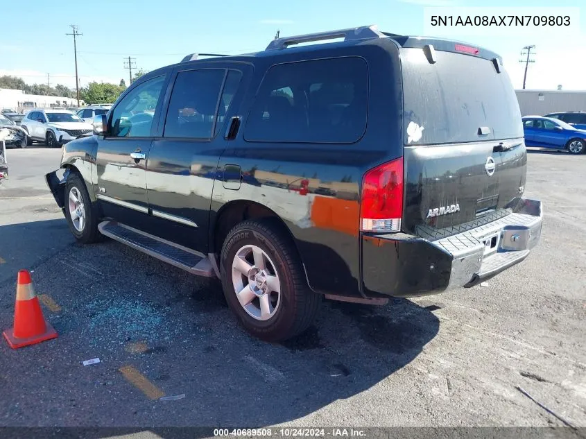 2007 Nissan Armada Se VIN: 5N1AA08AX7N709803 Lot: 40689508