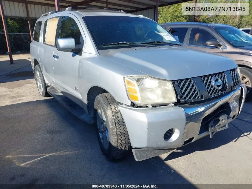 2007 Nissan Armada Se VIN: 5N1BA08A77N713845 Lot: 40709943