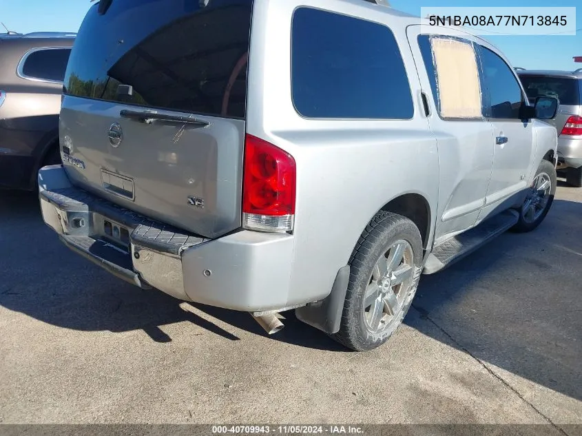 2007 Nissan Armada Se VIN: 5N1BA08A77N713845 Lot: 40709943