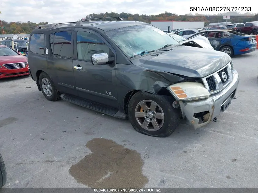 2007 Nissan Armada Le VIN: 5N1AA08C27N724233 Lot: 40734187