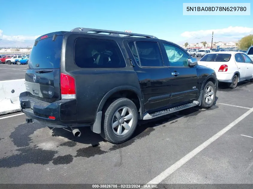 5N1BA08D78N629780 2008 Nissan Armada Se