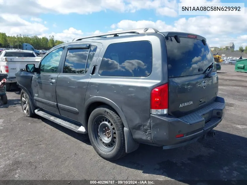 5N1AA08C58N629392 2008 Nissan Armada Se/Le