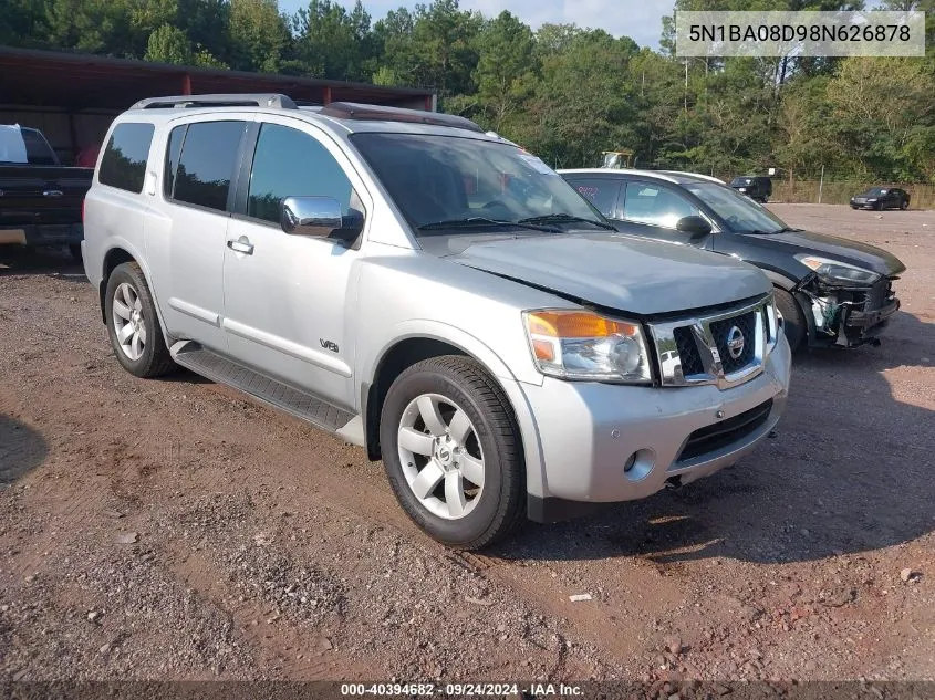 2008 Nissan Armada Le VIN: 5N1BA08D98N626878 Lot: 40394682