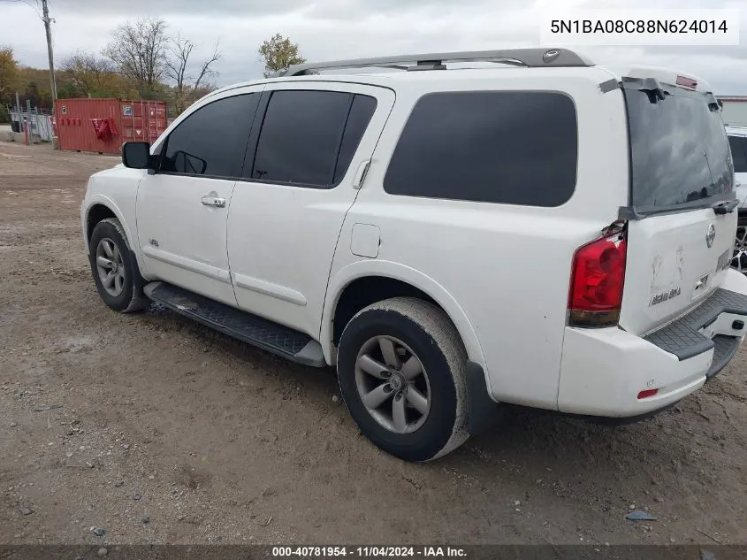 2008 Nissan Armada Se VIN: 5N1BA08C88N624014 Lot: 40781954