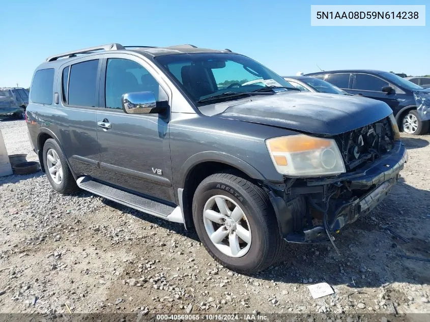 2009 Nissan Armada Se VIN: 5N1AA08D59N614238 Lot: 40569065