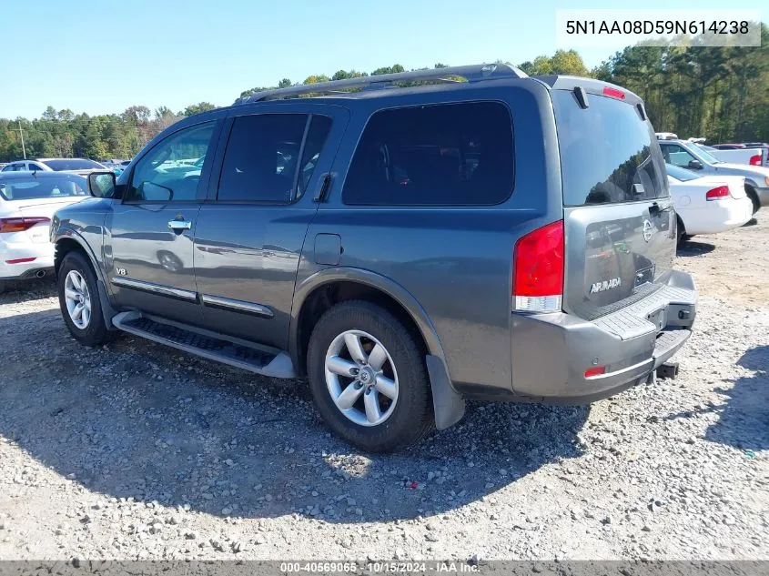 2009 Nissan Armada Se VIN: 5N1AA08D59N614238 Lot: 40569065