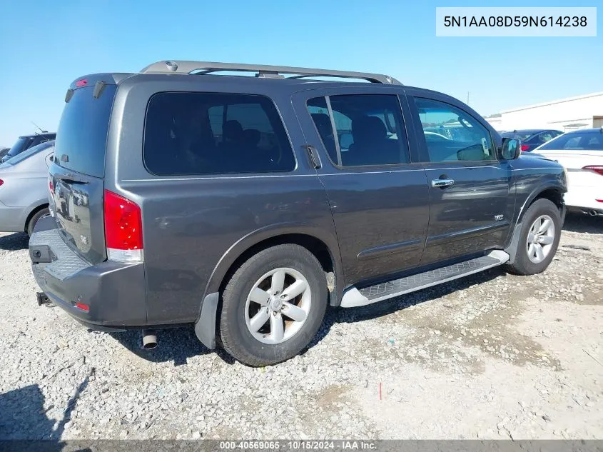 2009 Nissan Armada Se VIN: 5N1AA08D59N614238 Lot: 40569065