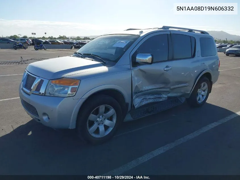 2009 Nissan Armada Le VIN: 5N1AA08D19N606332 Lot: 40711198