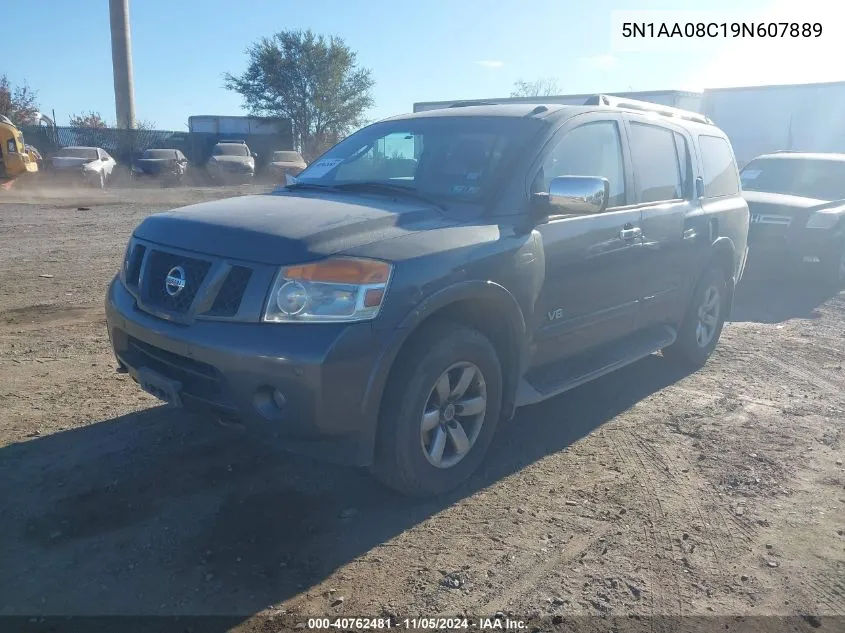 2009 Nissan Armada Se VIN: 5N1AA08C19N607889 Lot: 40762481