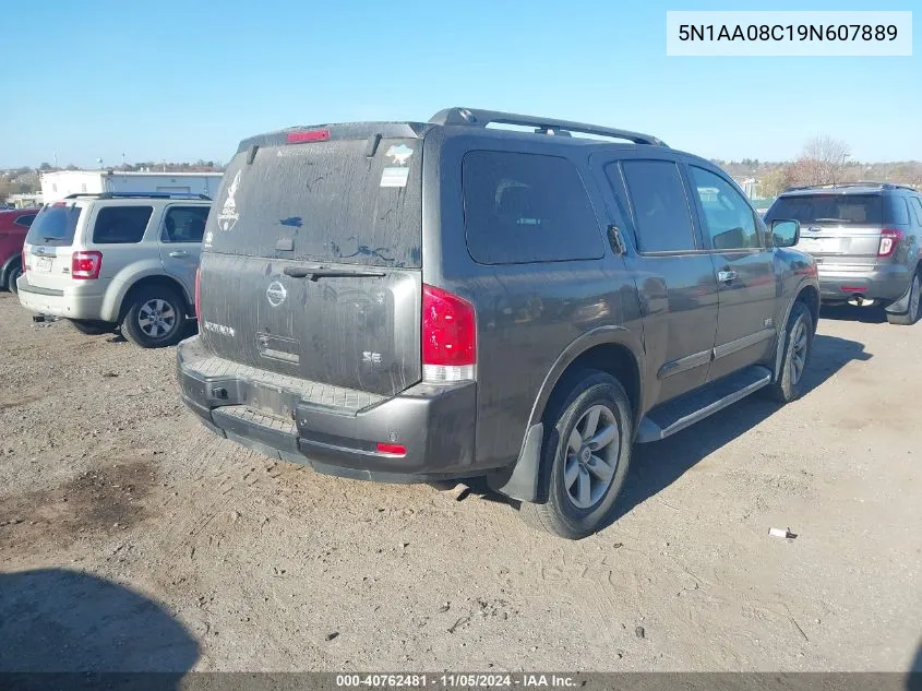 2009 Nissan Armada Se VIN: 5N1AA08C19N607889 Lot: 40762481