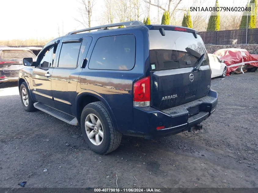 2009 Nissan Armada Se VIN: 5N1AA08C79N602048 Lot: 40779816