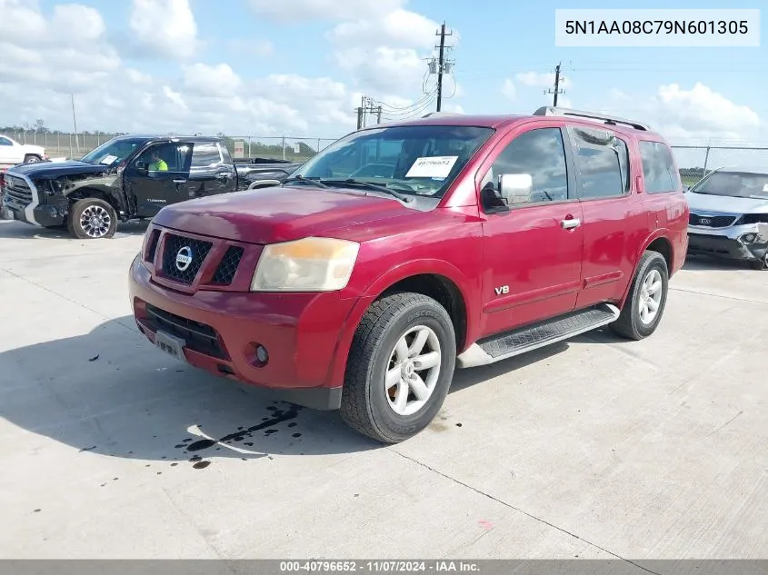 2009 Nissan Armada Se VIN: 5N1AA08C79N601305 Lot: 40796652