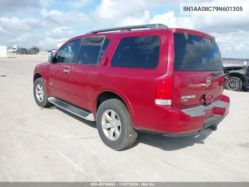 2009 Nissan Armada Se VIN: 5N1AA08C79N601305 Lot: 40796652