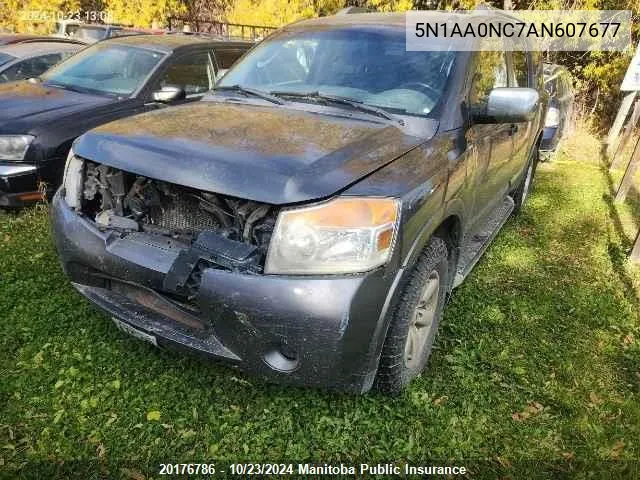 2010 Nissan Armada Se VIN: 5N1AA0NC7AN607677 Lot: 20176786