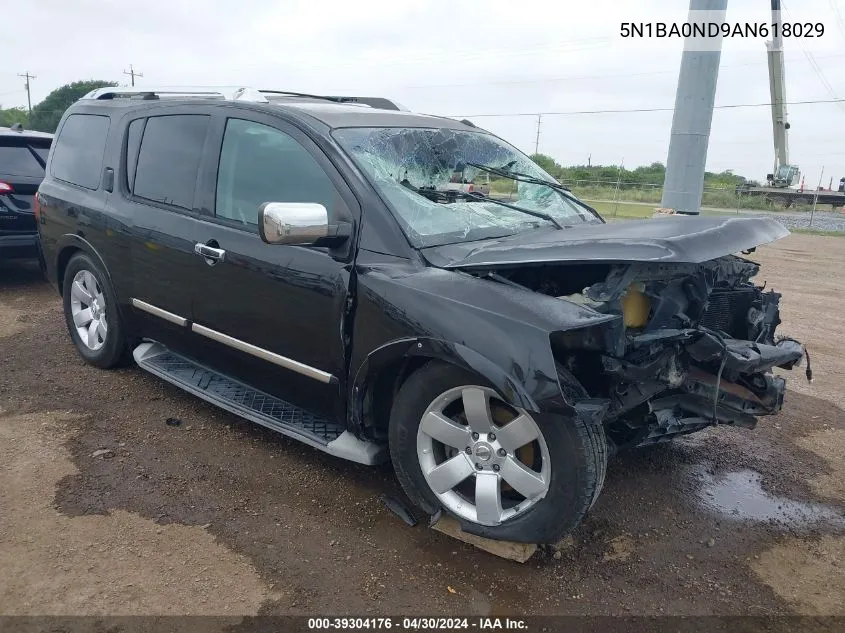 2010 Nissan Armada Titanium VIN: 5N1BA0ND9AN618029 Lot: 39304176