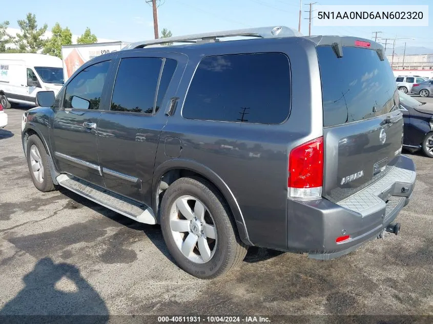 5N1AA0ND6AN602320 2010 Nissan Armada Titanium