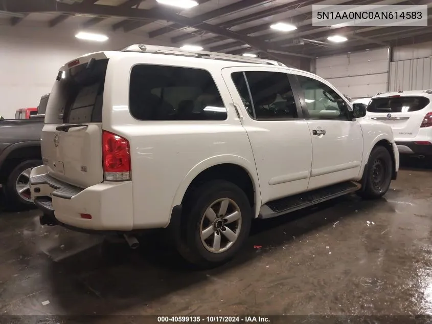 2010 Nissan Armada Se VIN: 5N1AA0NC0AN614583 Lot: 40599135