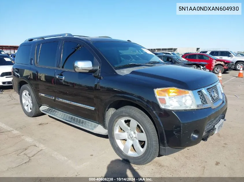 2010 Nissan Armada Titanium VIN: 5N1AA0NDXAN604930 Lot: 40606238