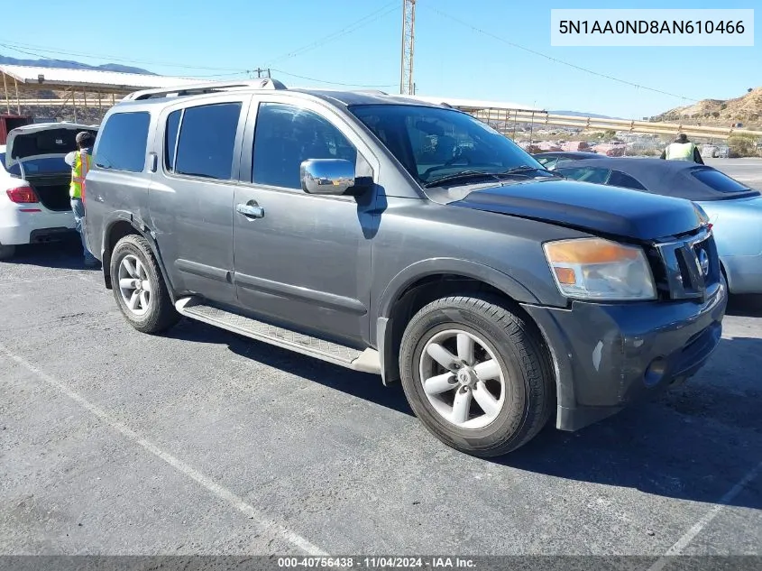 2010 Nissan Armada Se/Titanium/Platinum VIN: 5N1AA0ND8AN610466 Lot: 40756438