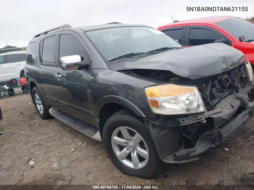 2010 Nissan Armada Se/Titanium/Platinum VIN: 5N1BA0ND7AN621155 Lot: 40766704