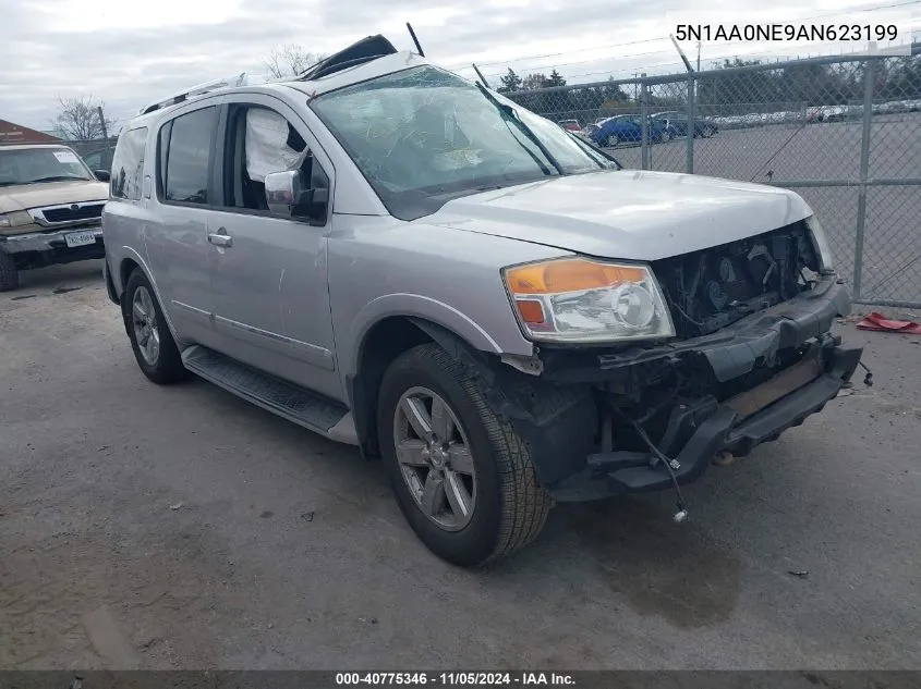 2010 Nissan Armada Platinum VIN: 5N1AA0NE9AN623199 Lot: 40775346