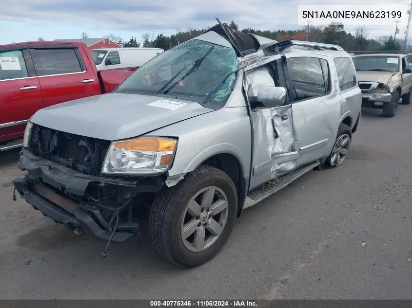 2010 Nissan Armada Platinum VIN: 5N1AA0NE9AN623199 Lot: 40775346