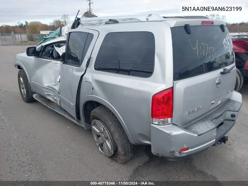 2010 Nissan Armada Platinum VIN: 5N1AA0NE9AN623199 Lot: 40775346