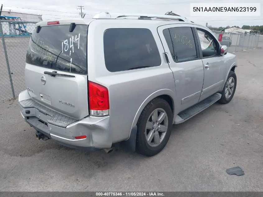 2010 Nissan Armada Platinum VIN: 5N1AA0NE9AN623199 Lot: 40775346