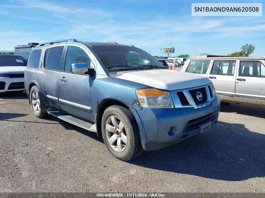 2010 Nissan Armada Titanium VIN: 5N1BA0ND9AN620508 Lot: 40836526