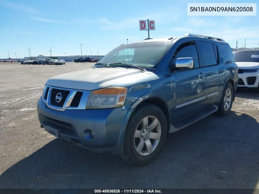 2010 Nissan Armada Titanium VIN: 5N1BA0ND9AN620508 Lot: 40836526