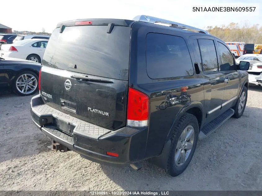 2011 Nissan Armada Platinum VIN: 5N1AA0NE3BN609557 Lot: 12130891