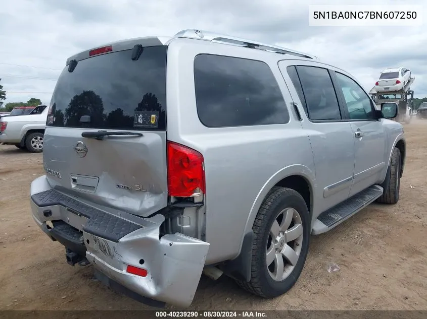 2011 Nissan Armada Sl VIN: 5N1BA0NC7BN607250 Lot: 40239290