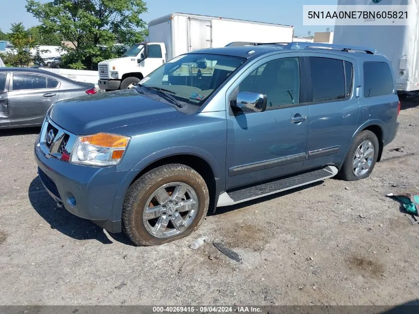 2011 Nissan Armada Platinum VIN: 5N1AA0NE7BN605821 Lot: 40269415