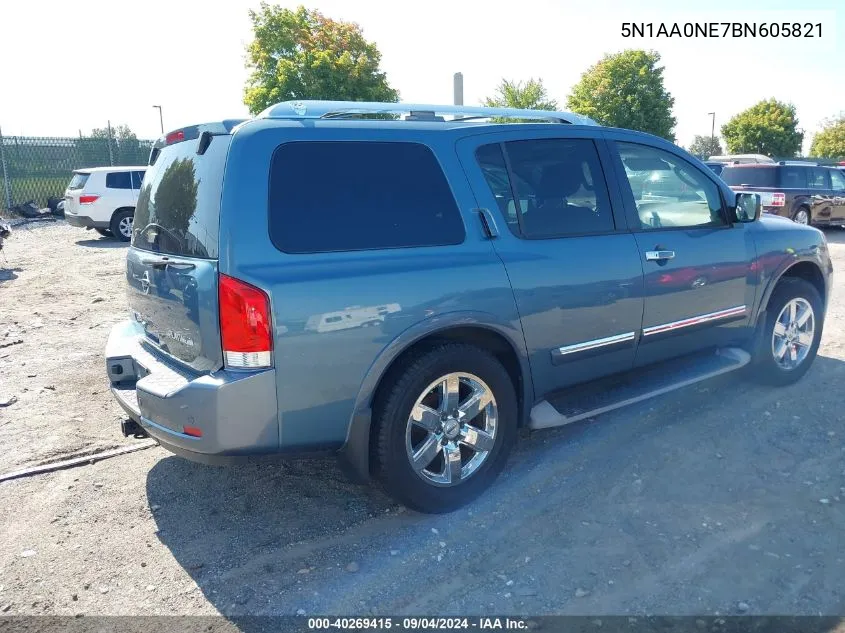 2011 Nissan Armada Platinum VIN: 5N1AA0NE7BN605821 Lot: 40269415